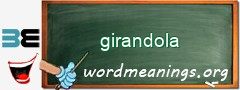 WordMeaning blackboard for girandola